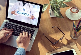 dental insurance website on a laptop 